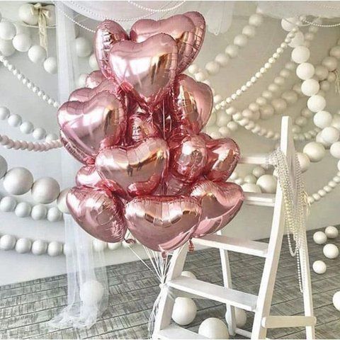Повітряні кулі - Рожеві Cерця  pink-balloons-3 фото